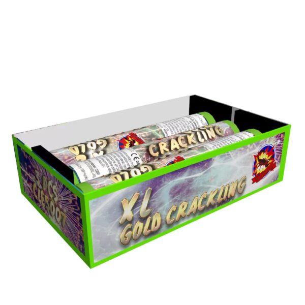 XL Gold Crackling 30mm Single Shot Srpyro CLE5007